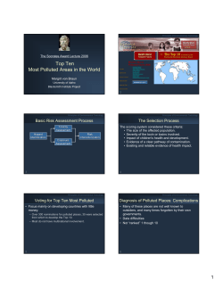 Top Ten Most Polluted Areas in the World