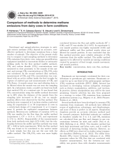 Comparison of methods to determine methane emissions from