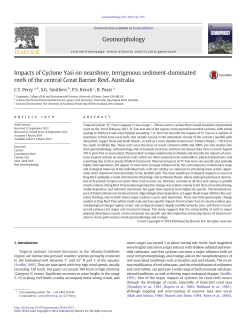 Impacts of Cyclone Yasi on nearshore, terrigenous sediment