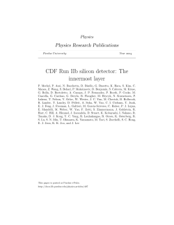 CDF Run IIb silicon detector: The innermost layer - Purdue e-Pubs