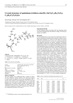 Crystal structure of quininium-trichloro