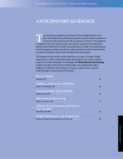 Anticipatory Guidance - AAP`s Bright Futures