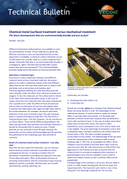 Chemical metal (surface) treatment versus mechanical