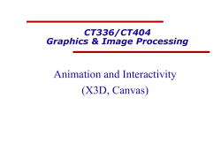 Animation and Interactivity (X3D, Canvas)
