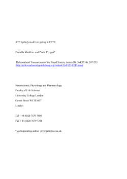 ATP hydrolysis-driven gating in CFTR Daniella