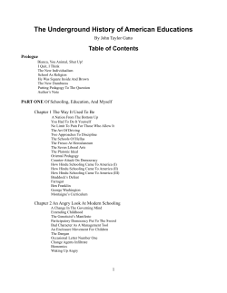 The Underground History of American Educations