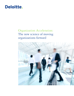 Organization Acceleration: The new science of moving
