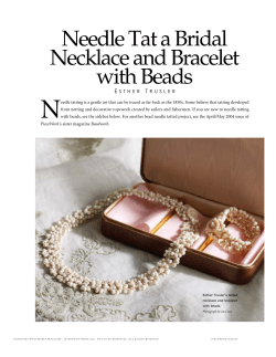 Needle-Tat a Bridal Necklace and Bracelet with