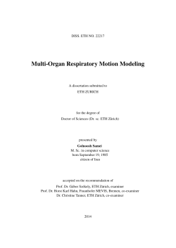 Multi-Organ Modeling of Respiratory Motion - ETH E