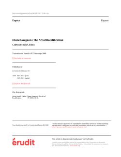 Diane Gougeon : The Art of Recalibration