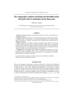 On comparative analyses involving non