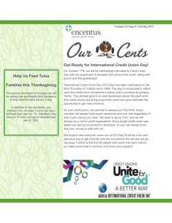 October-December - Encentus Federal Credit Union