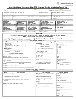 CRS Prior Services Request Form - UnitedHealthcare Community