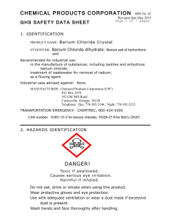 Barium Chloride Crystal - Chemical Products Corporation