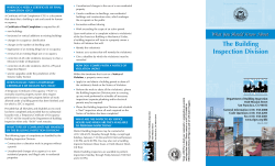 The Building Inspection Division - Department of Building Inspection