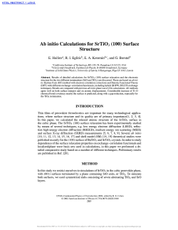 Ab initio Calculations for SrTiO3 (100) Surface Structure
