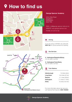 a Map - George Spencer Academy