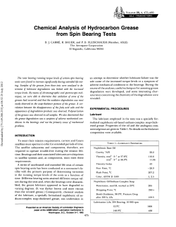 Chemical Analysis of Hydrocarbon Grease from Spin Bearing Tests
