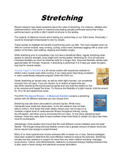 Running Handouts - Rocky Mountain Orthopaedic Associates