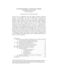 Counterinsurgency, the War on Terror, and the Laws of War