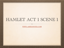 Hamlet - Act 1 Scene 1