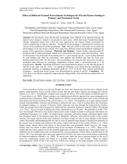 Effect of Different Enamel Pretreatment Techniques for Pit and