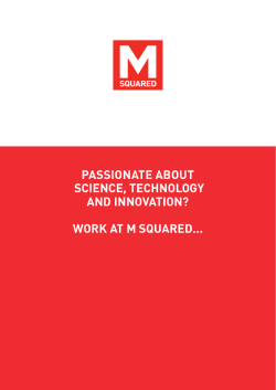 Careers brochure - M Squared Lasers