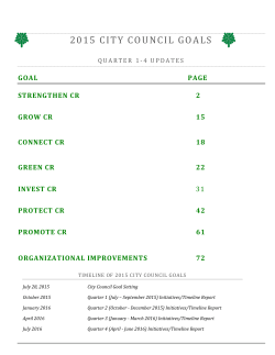 Quarter 1-4 Updates - City of Cedar Rapids