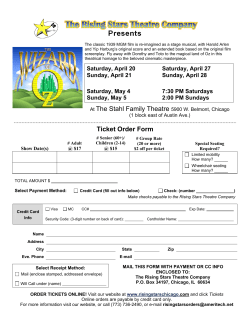 Presents - The Rising Stars Theatre Company