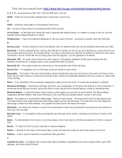 Snowboarder Terminology