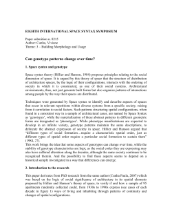 Can genotype patterns change over time