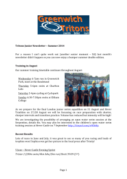 Summer 2014 - Greenwich Tritons