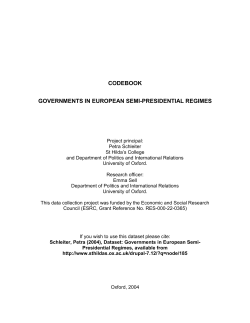 codebook governments in european semi