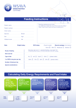 Feeding Instructions