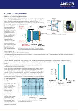 ICCD and UV Gen 3 intensifiers
