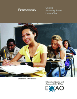 Framework - EQAO Online