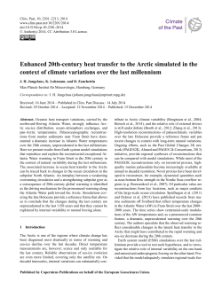 Enhanced 20th-century heat transfer to the Arctic simulated in the