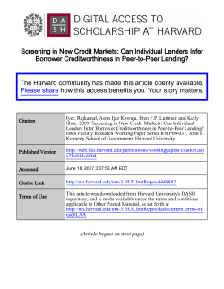 Screening in New Credit Markets: Can Individual Lenders Infer