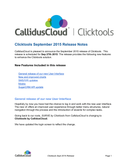 Clicktools September 2015 Release Notes