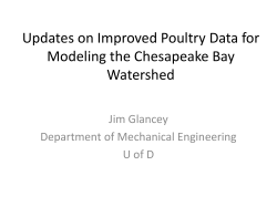 Evaluation and Enhancements of the Chesapeake Bay Watershed