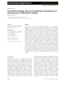 Conciliation biology