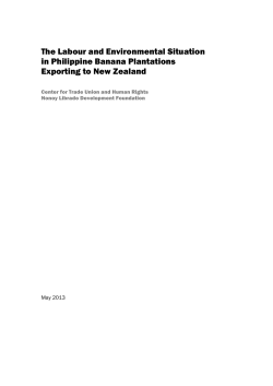 The Labour and Environmental Situation in Philippine Banana