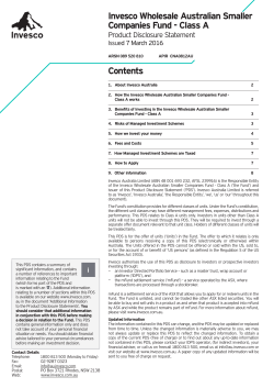 Invesco Wholesale Australian Smaller Companies Fund