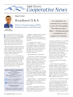 October 2016 Newsletter - BARC Electric Cooperative