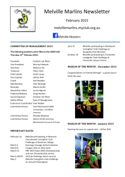 Melville Marlins Newsletter - Melville Masters Swimming Club