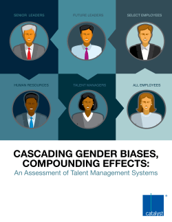 CasCading gender biases, Compounding effeCts