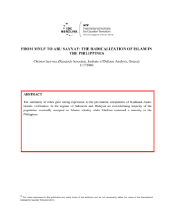 from mnlf to abu sayyaf: the radicalization of islam in the philippines