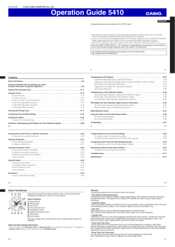 Operation Guide 5410 - Support