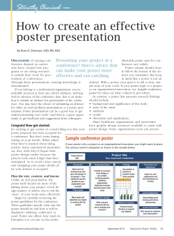How to create an effective poster presentation