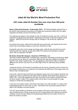 Jebel Ali the World`s Most Productive Port